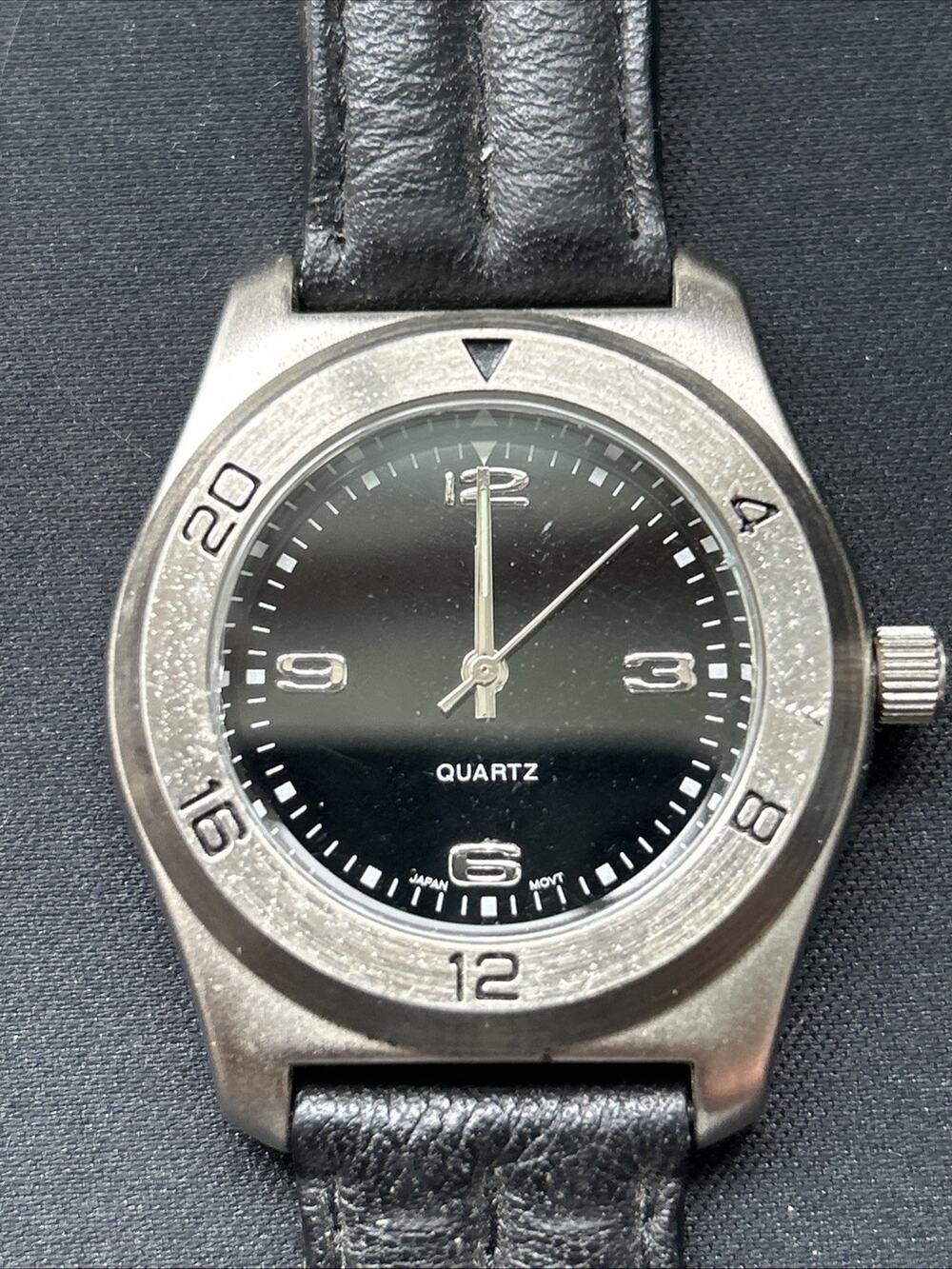 Drakkar Noir Silver Tone Black Band Men’s Quartz Watch